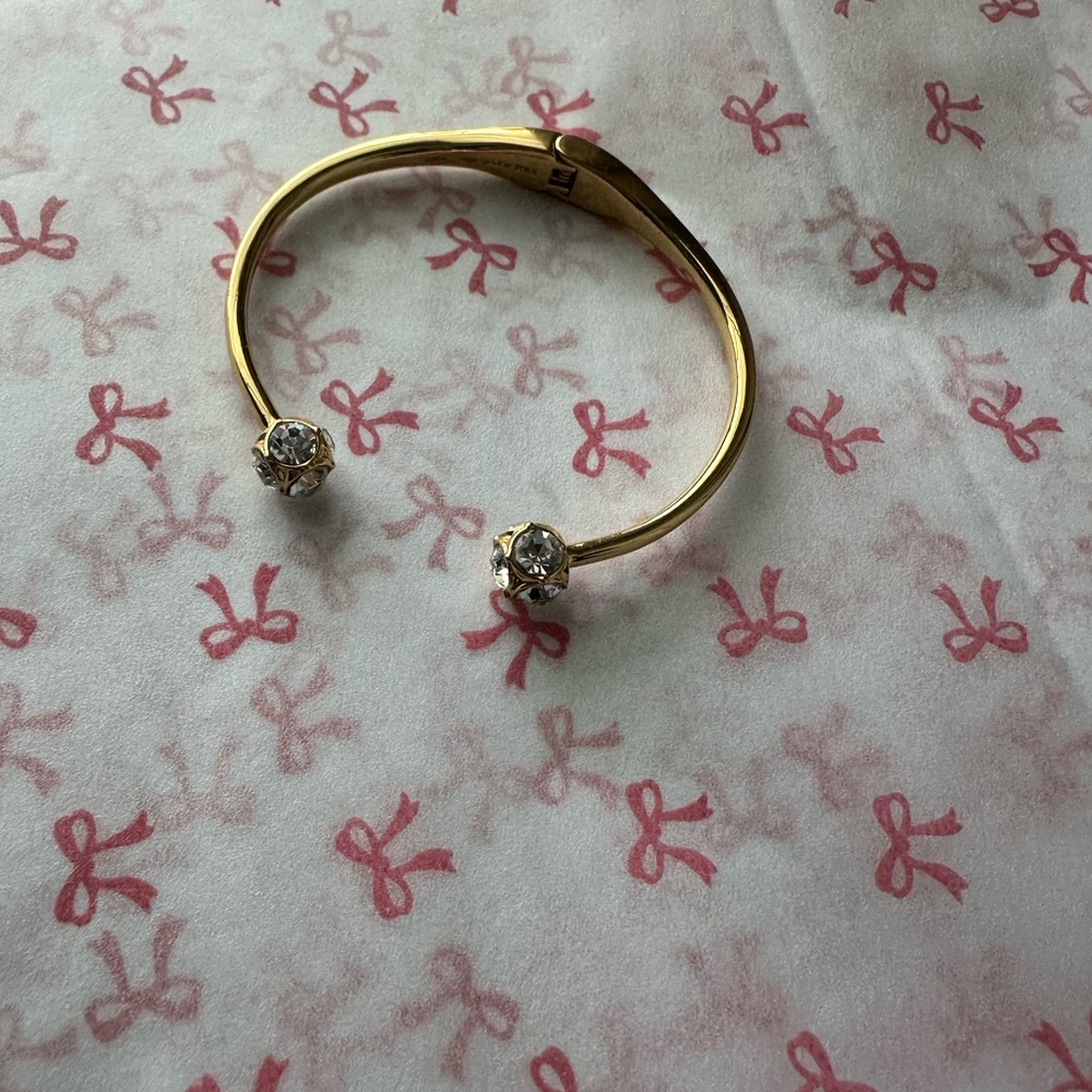 Kate Spade Gold Bracelet with Crystal Ends